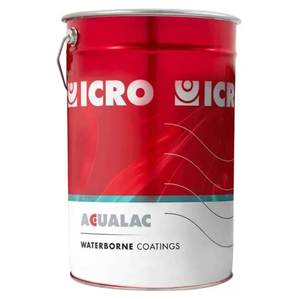 Red can of waterborne coatings.
